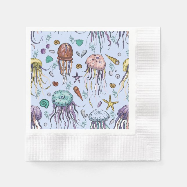 Unter dem Meerescocktail Napkins Serviette (Vorderseite)