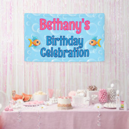 Unter dem Meeresfisch "Custom Birthday" Banner