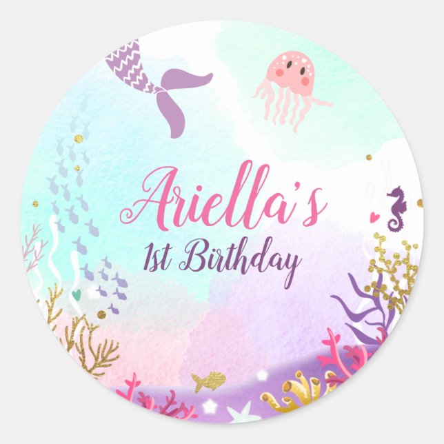 Unter dem Meeresfrüchte-Aufkleber Umschlag Aufkleb Runder Aufkleber (Vorderseite)