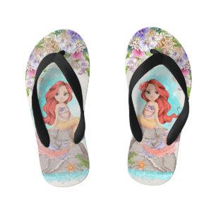 Unter dem Meeresgrund Rosa und Lila Meerjungfrau ( Kinderbadesandalen