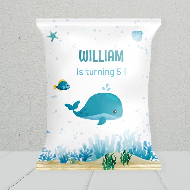 Unter dem Meereskicherbeutel, unter dem Gastgesche (Under the sea chip bag, chips bag wrapper, party favors bag, under the sea party favors bag,)