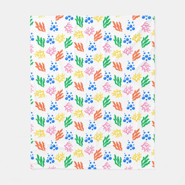 Unter dem Meereskorallenriff Nahtloses Muster - De Fleecedecke (Vorderseite)