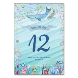 Unter dem Meeresmeer thematisches Party Tischnummer