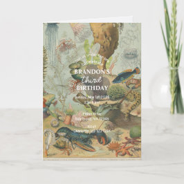 Unter dem Meeresmeer Tierschutzrückgabe zum Geburt Einladung