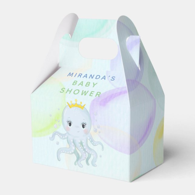 Unter dem Meeresprinzen Octopus Babydusche Geschenkschachtel (Vorderseite)