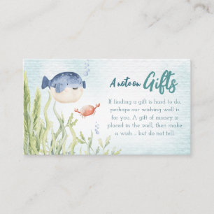 Unter dem Meeresschild Hinweis Kinderduschkarte Begleitkarte