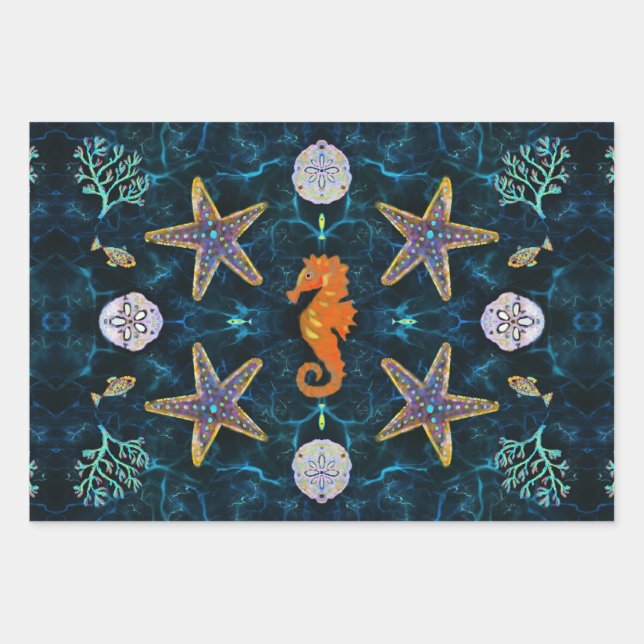 Unter dem Meeresschildkrötenpapier Geschenkpapier Set (Vorderseite)