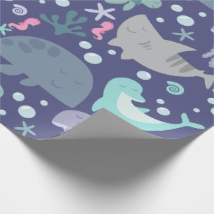 Unter dem Meeresschutzpapier Geschenkpapier