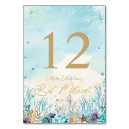 Unter dem Meeresstrand Bat Mitzvah 12. 13. Geburts Tischnummer