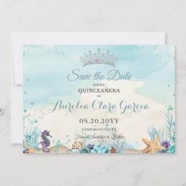 Unter dem Meeresstrand Quinceñera Save the Date