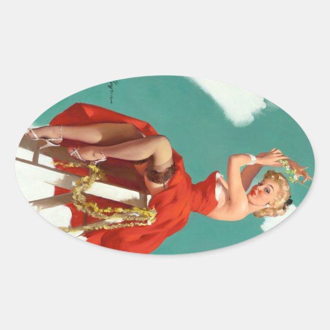 Unter dem Mistletoe-Button Ovaler Aufkleber (Vorderseite)