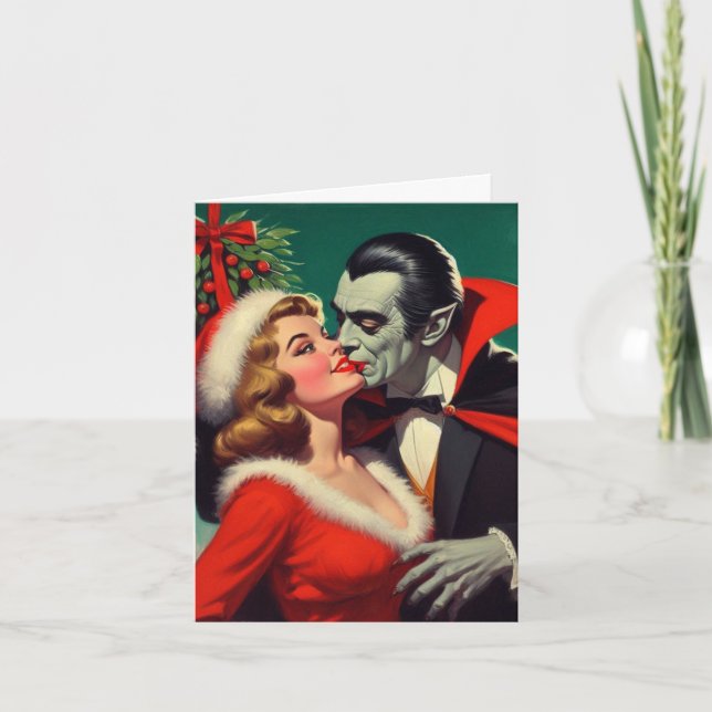 Unter dem Mistletoe Karte (Vorderseite)