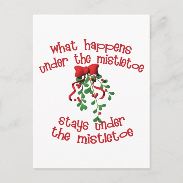 Unter dem Mistletoe Postkarte (Vorderseite)