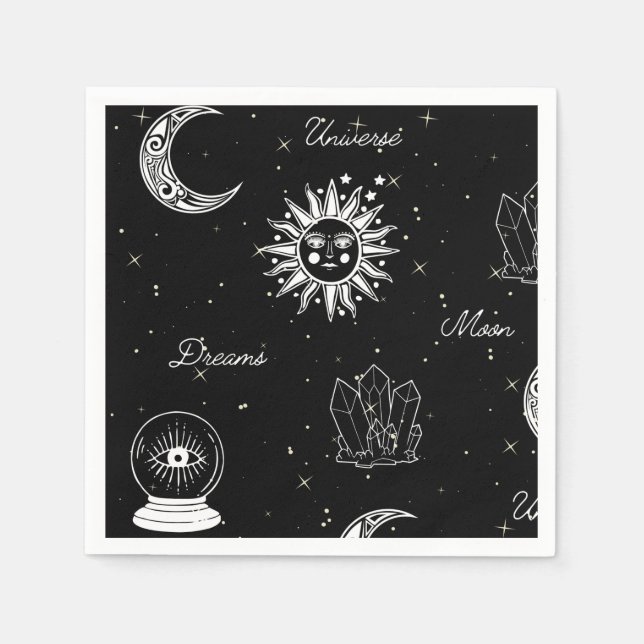 Unter dem Mond Celestial Napkins Serviette (Vorderseite)