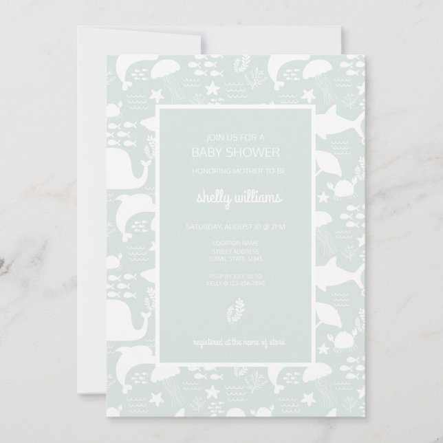 Unter dem Motto "Freunde des Meeres" Einladung (Vorderseite)