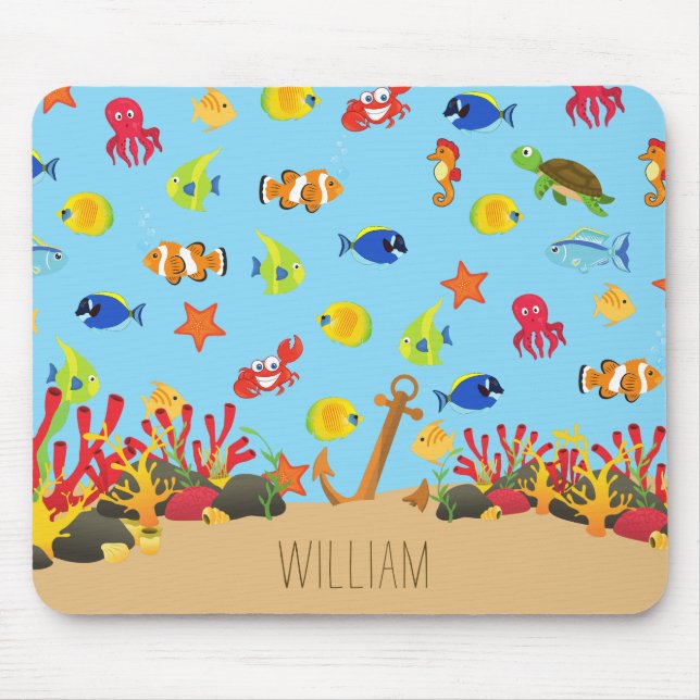 Unter dem Namen "Seefische und Anchor-Kid" Mousepad (Vorne)
