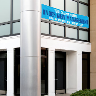 Unter dem neuen Management-Geschäft signalisieren Banner