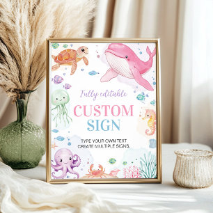 Unter dem Party des Meeres Poster