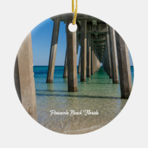 Unter dem Pensacola Beach Pier Kreisornament Keramik Ornament