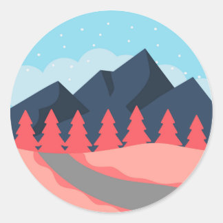 Unter dem riesigen Blau Runder Aufkleber