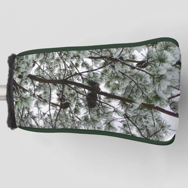 Unter dem schneebedeckten Kiefernwald WinterFoto Golf Headcover (Vorderseite)