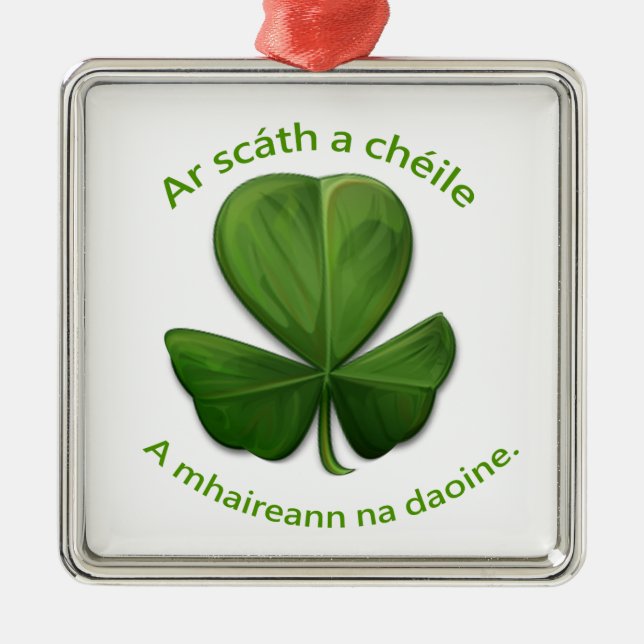 Unter dem Schutz der anderen überleben Menschen Silbernes Ornament (Vorne)