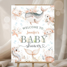 Unter dem Sea Baby Shower Boho Ocean Begrüßungszei