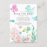 Unter dem Sea Baby Shower Book for Baby Card