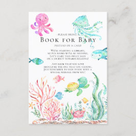 Unter dem Sea Baby Shower Book for Baby Card Begleitkarte