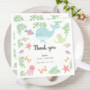 Unter dem Sea Baby Shower Niedlich Kawaii Vielen D Serviette