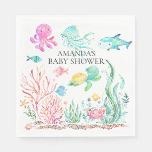 Unter dem Sea Baby Shower Paper Napkins Serviette