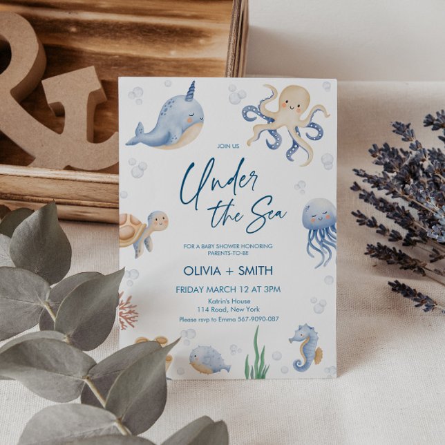 Unter dem Sea Baby Shower Party Einladung (Von Creator hochgeladen)
