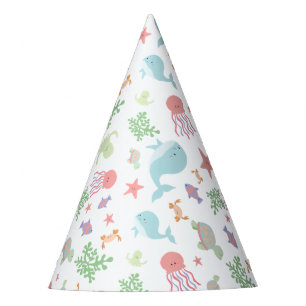 Unter dem Sea Baby Shower Party Kawaii Pastel Nied Partyhütchen