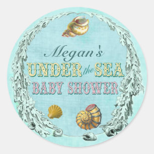 Unter dem Sea Baby Shower Sticker - Individuelle N