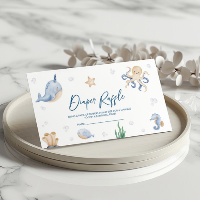 Unter dem Sea Baby Shower Windschutzscheibe Begleitkarte (Von Creator hochgeladen)
