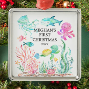 Unter dem Sea Baby's First Christmas Ornament