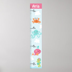 Unter dem Sea/Girls Growth Chart Behielt auf 8x44! Poster