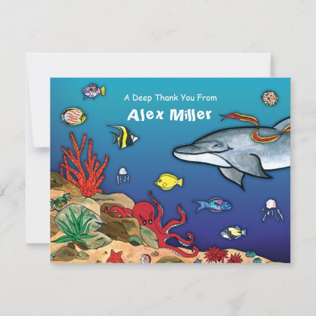 Unter dem "Sea- Ocean Life Note Card" Mitteilungskarte (Vorderseite)