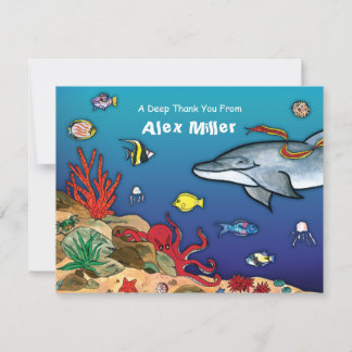 Unter dem "Sea- Ocean Life Note Card" Mitteilungskarte