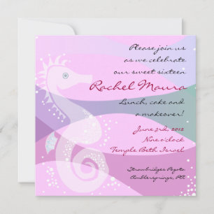 Unter dem Seepferd 16 . Geburtstag Einladung