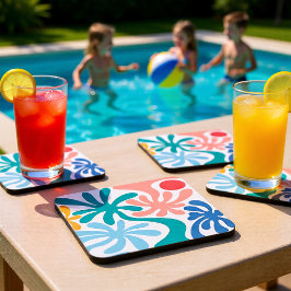 Unter dem Thema "Palms Sommer" Getränkeuntersetzer