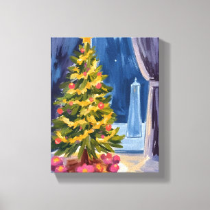 Unter dem Weihnachtsbaum Leinwanddruck