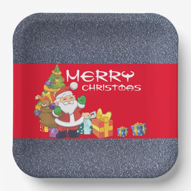 Unter dem Weihnachtsbaum Pappteller (Vorderseite)