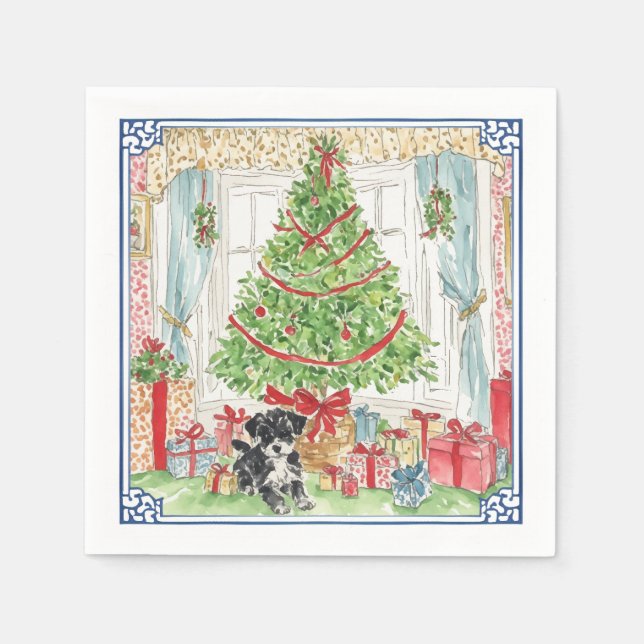 Unter dem Weihnachtsbaum Serviette (Vorderseite)