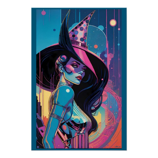 Unter dem Zauber der Astro-Hexe Poster (Vorderseite)