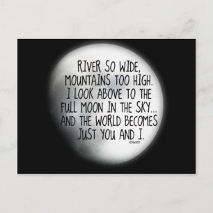 Unter demselben Mondgedicht Postkarte