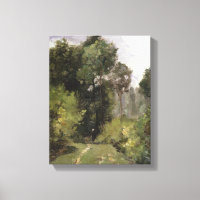 Unter den Bäumen, 1864 (Öl an Bord)