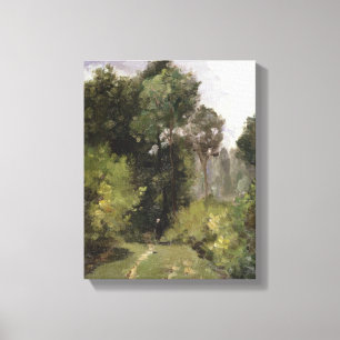 Unter den Bäumen, 1864 (Öl an Bord) Leinwanddruck