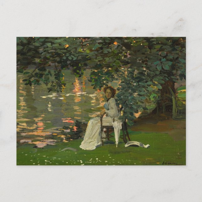Unter den Bäumen, Ranelagh | Sir John Lavery Postkarte (Vorderseite)