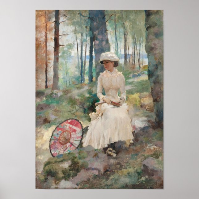 Unter den Birken CC0954 Albert Edelfelt Small Poster (Vorne)